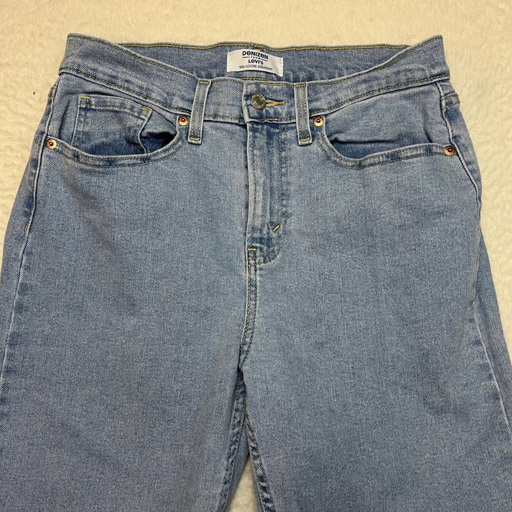 Denizen from Levis Jeans Womens 6 W28 Blue 90s Loose Straight Raw Hem A4559-0004